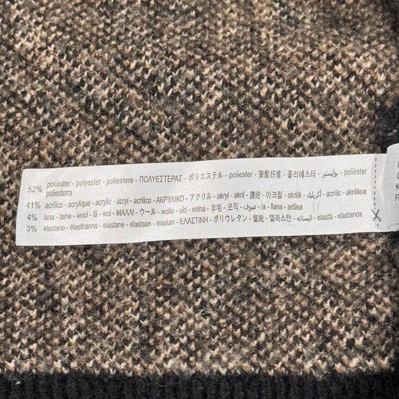 ZARA Safari Stripe Zebra Inspired Black Brown Tan Thick Cardigan (Size S) - Picture 13 of 15